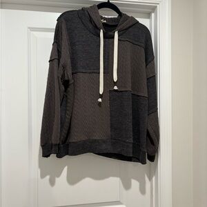 POL Colorblock Hoodie with Drawstrings NWOT